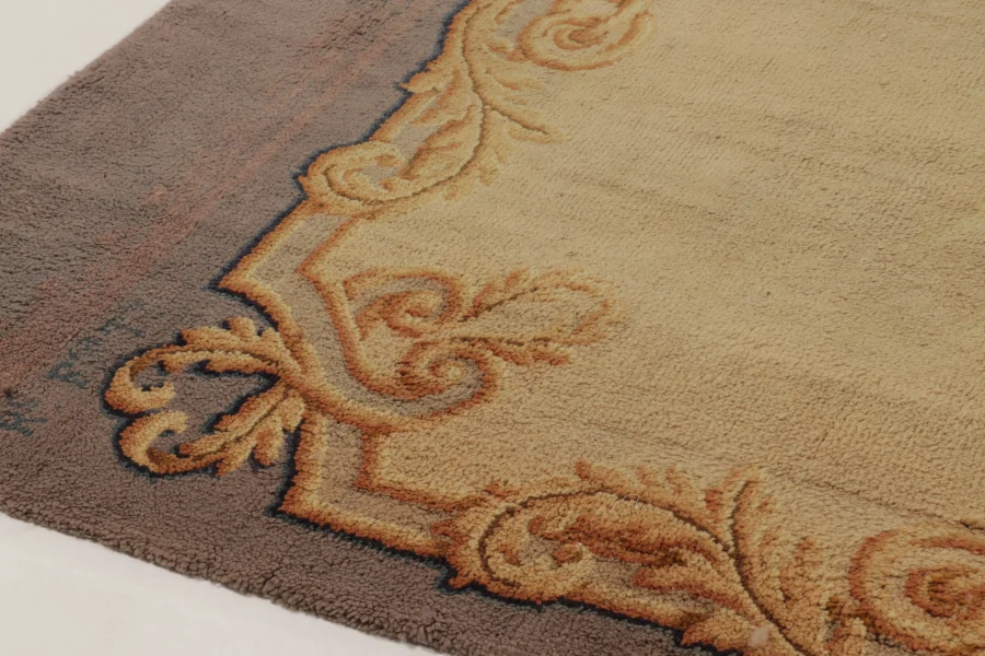 Oversized Antique Savonnerie Floral Medallion Rug