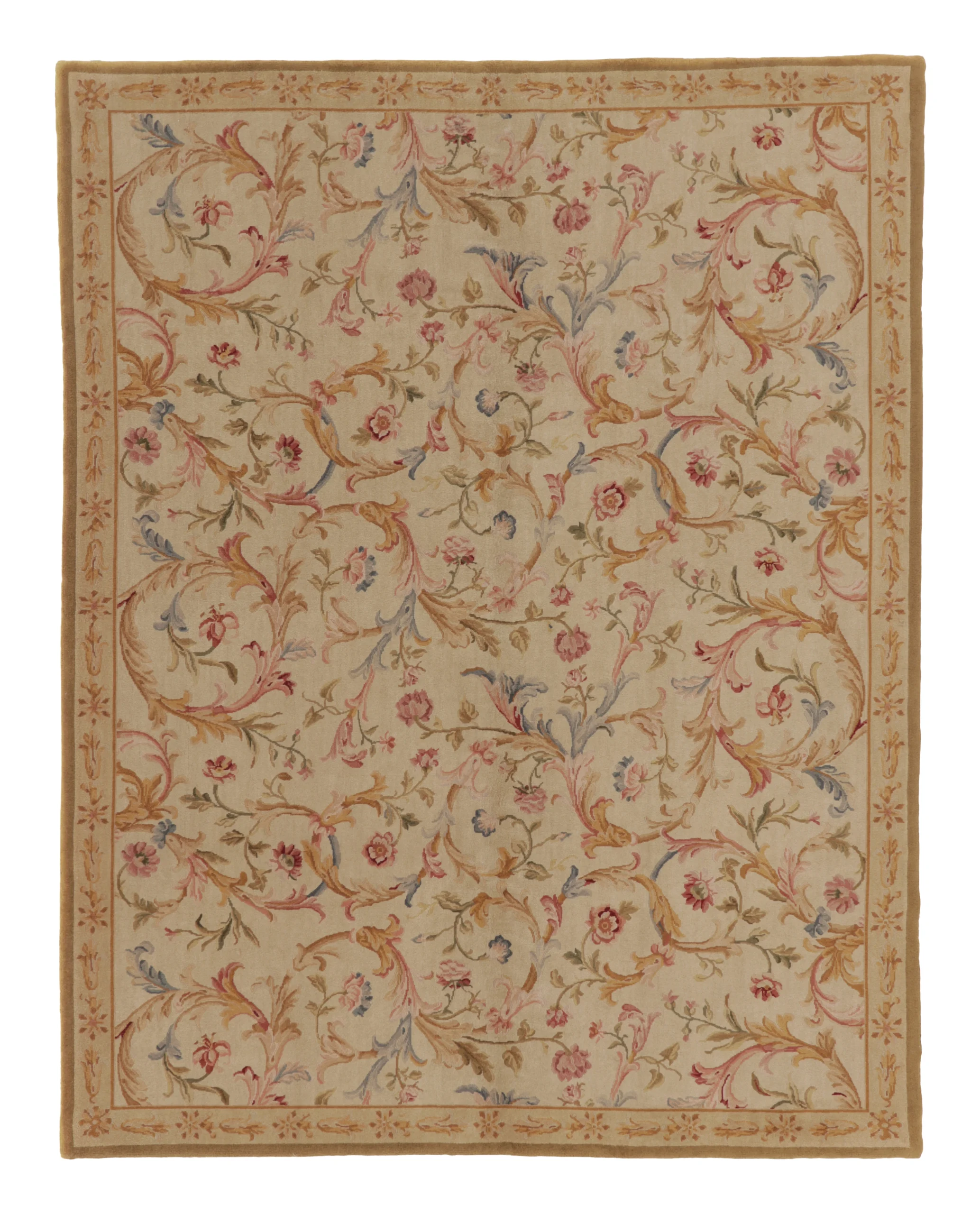 Antique French Aubusson Needlepoint Rug