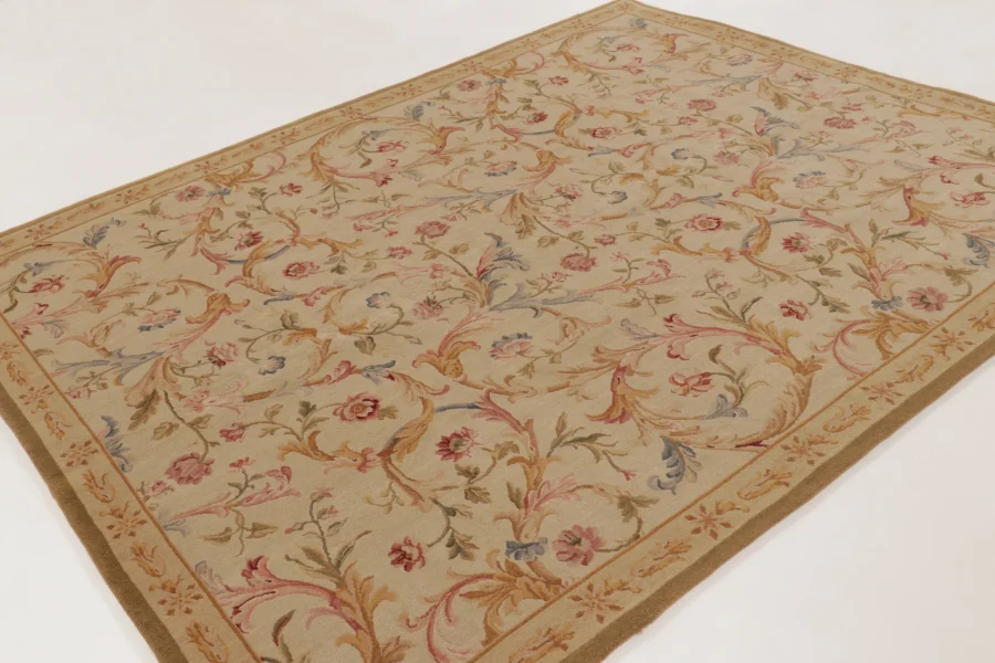Antique French Aubusson Needlepoint Rug