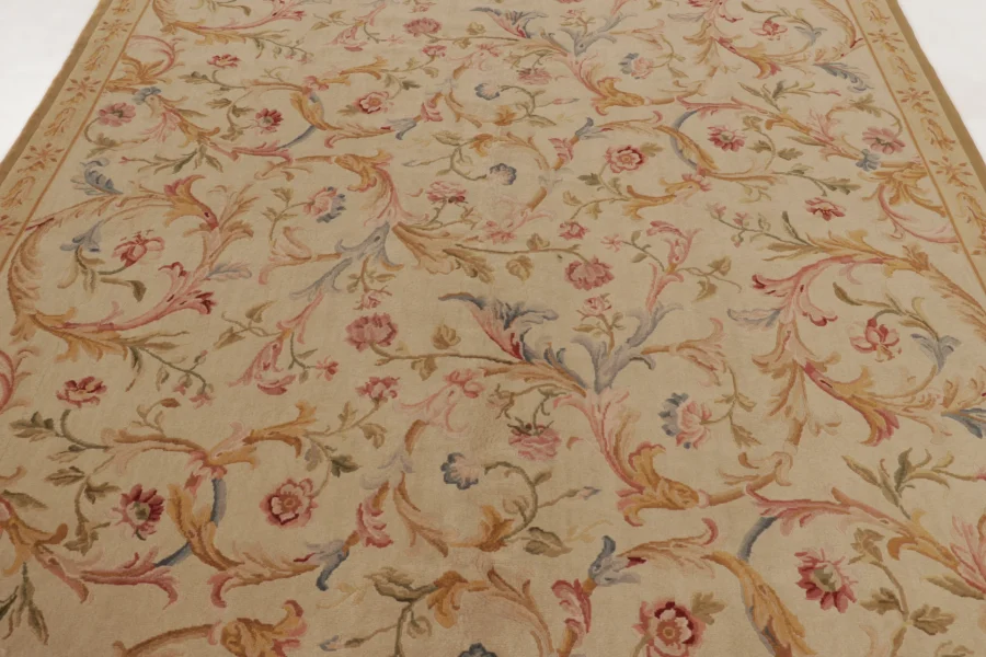 Antique French Aubusson Needlepoint Rug