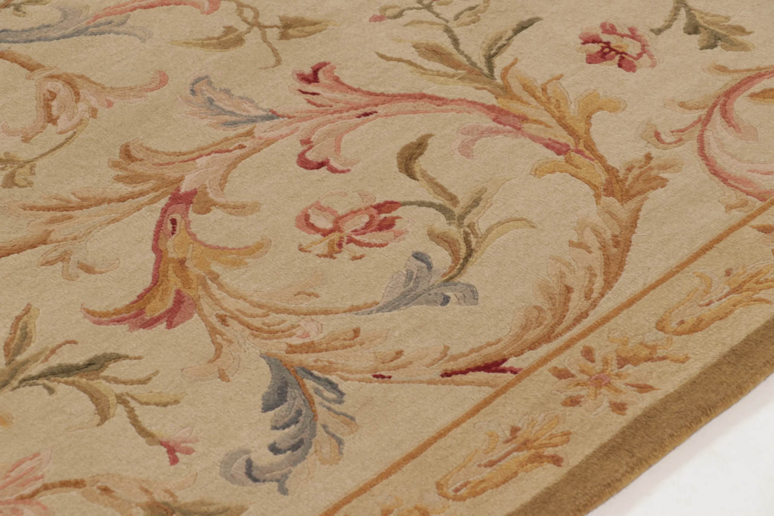 Antique French Aubusson Needlepoint Rug