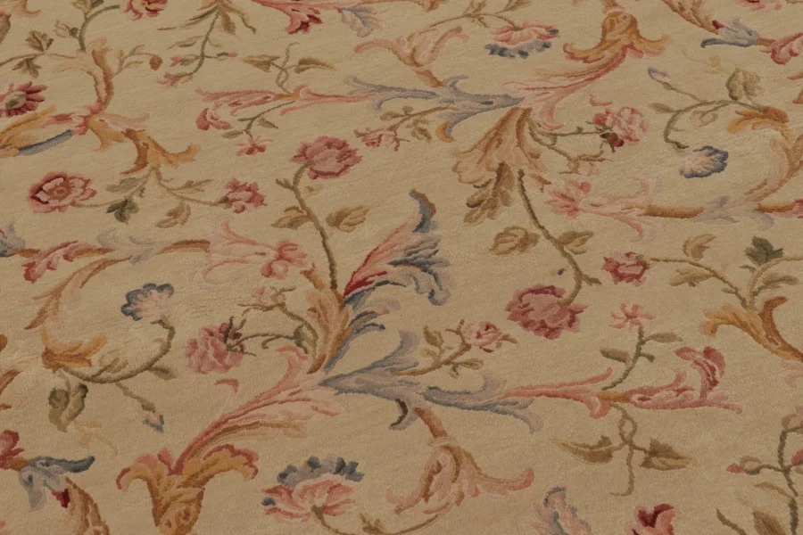 Antique French Aubusson Needlepoint Rug