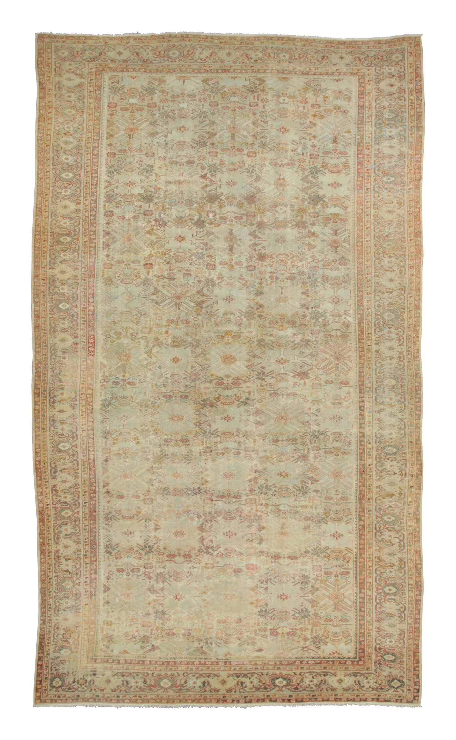 Oversized Antique Persian Mahal Rug