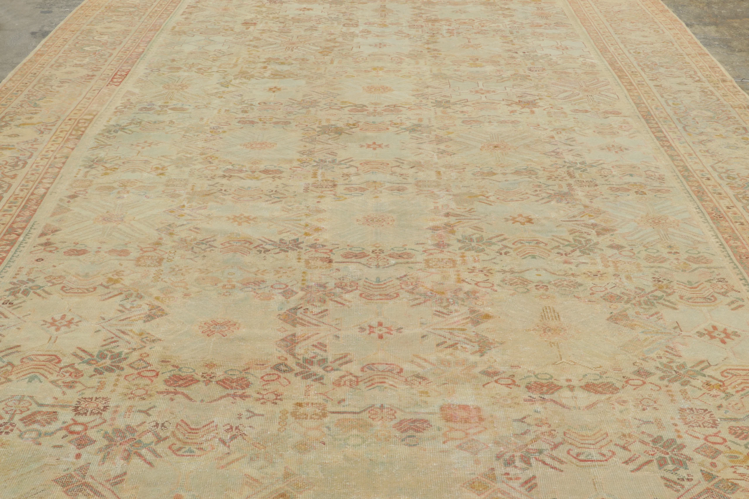 Oversized Antique Persian Mahal Rug