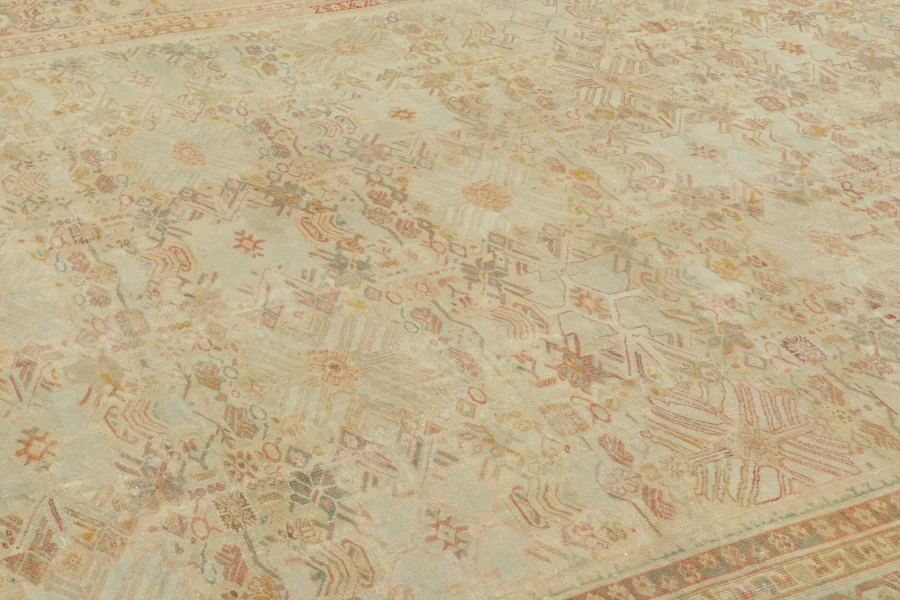 Oversized Antique Persian Mahal Rug