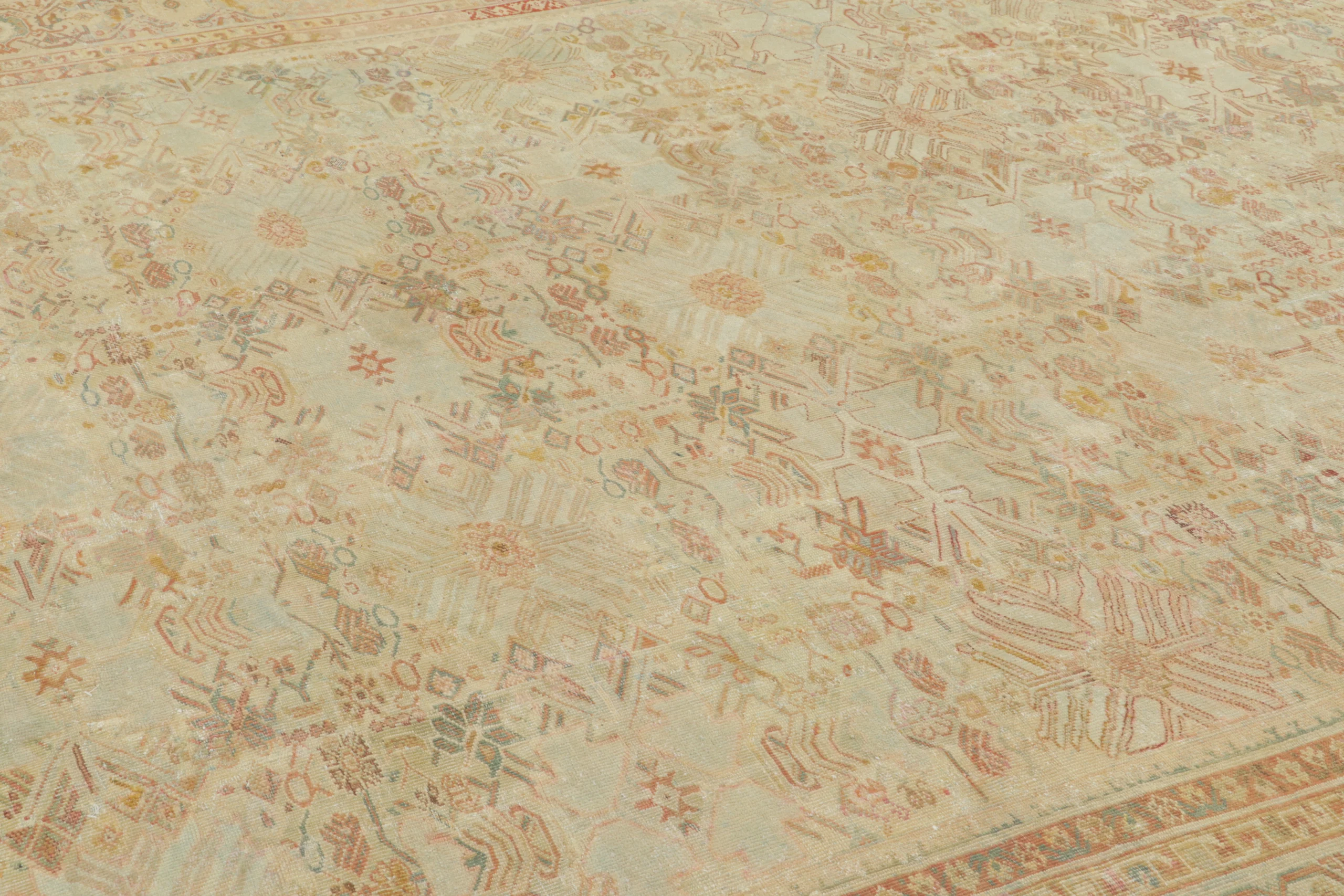 Oversized Antique Persian Mahal Rug