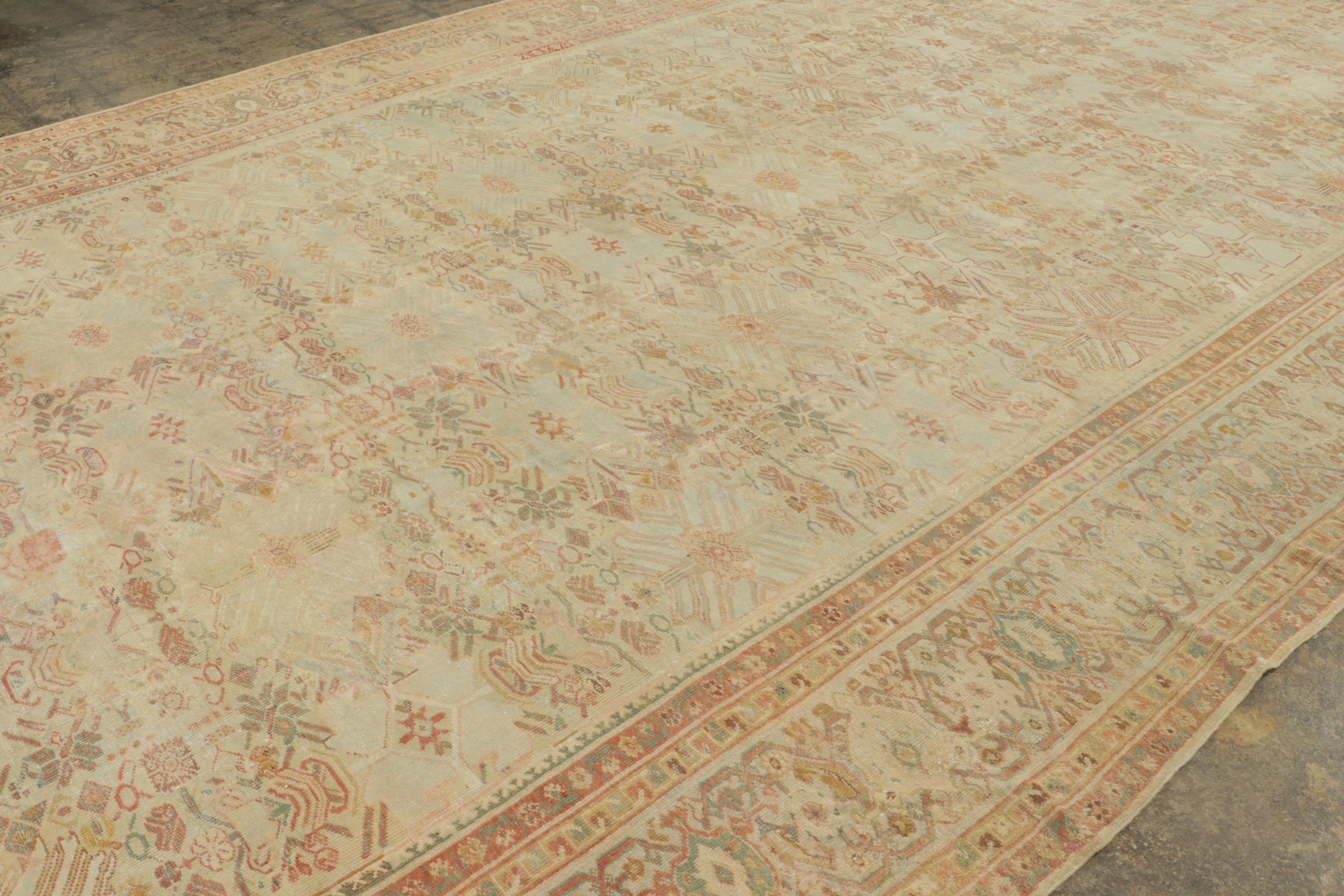 Oversized Antique Persian Mahal Rug