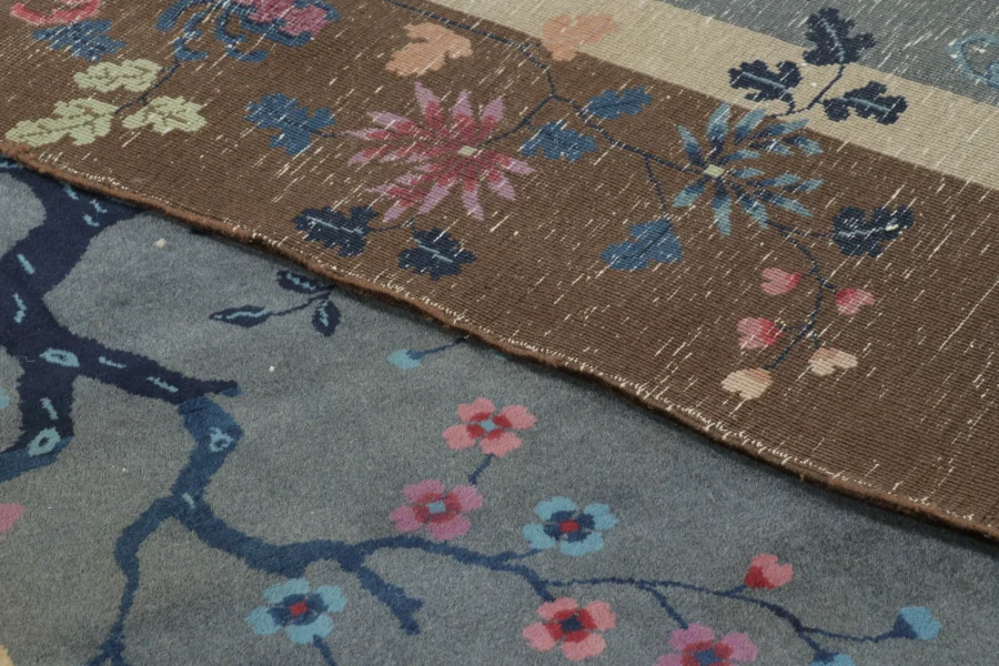 Antique Chinese Deco Pictorial Rug