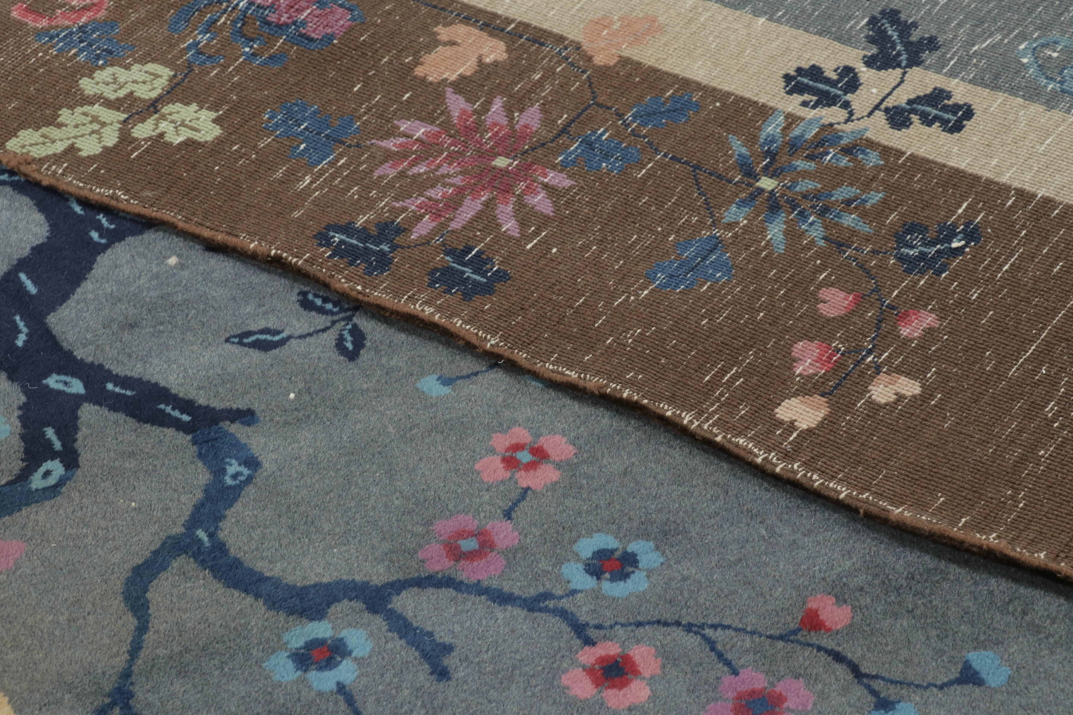Antique Chinese Deco Pictorial Rug