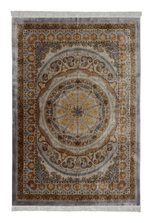 Rug & Kilim’s Modern Persian Rug with Stately Central Medallion in Brown Hues