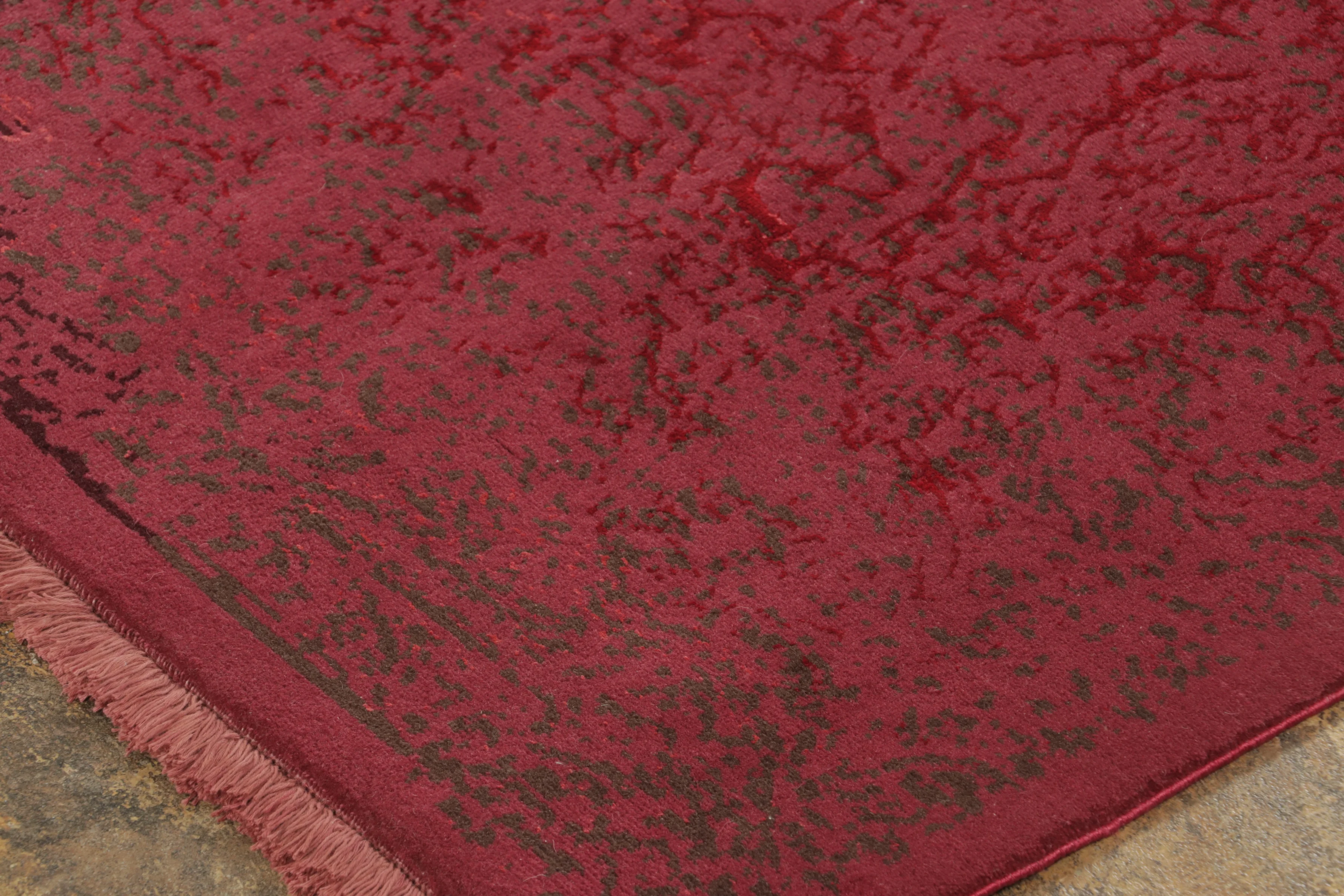 Distressed Modern Floral Rug Pair