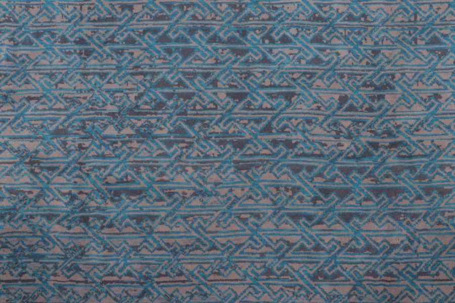 Distressed Contemporary Geometric Rug