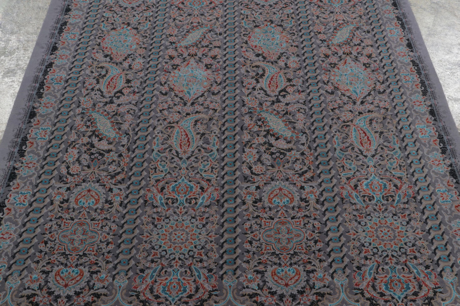 Hover image of Rug & Kilim’s Contemporary Floral Rug with Dense Paisley Florals in Jewel Tones