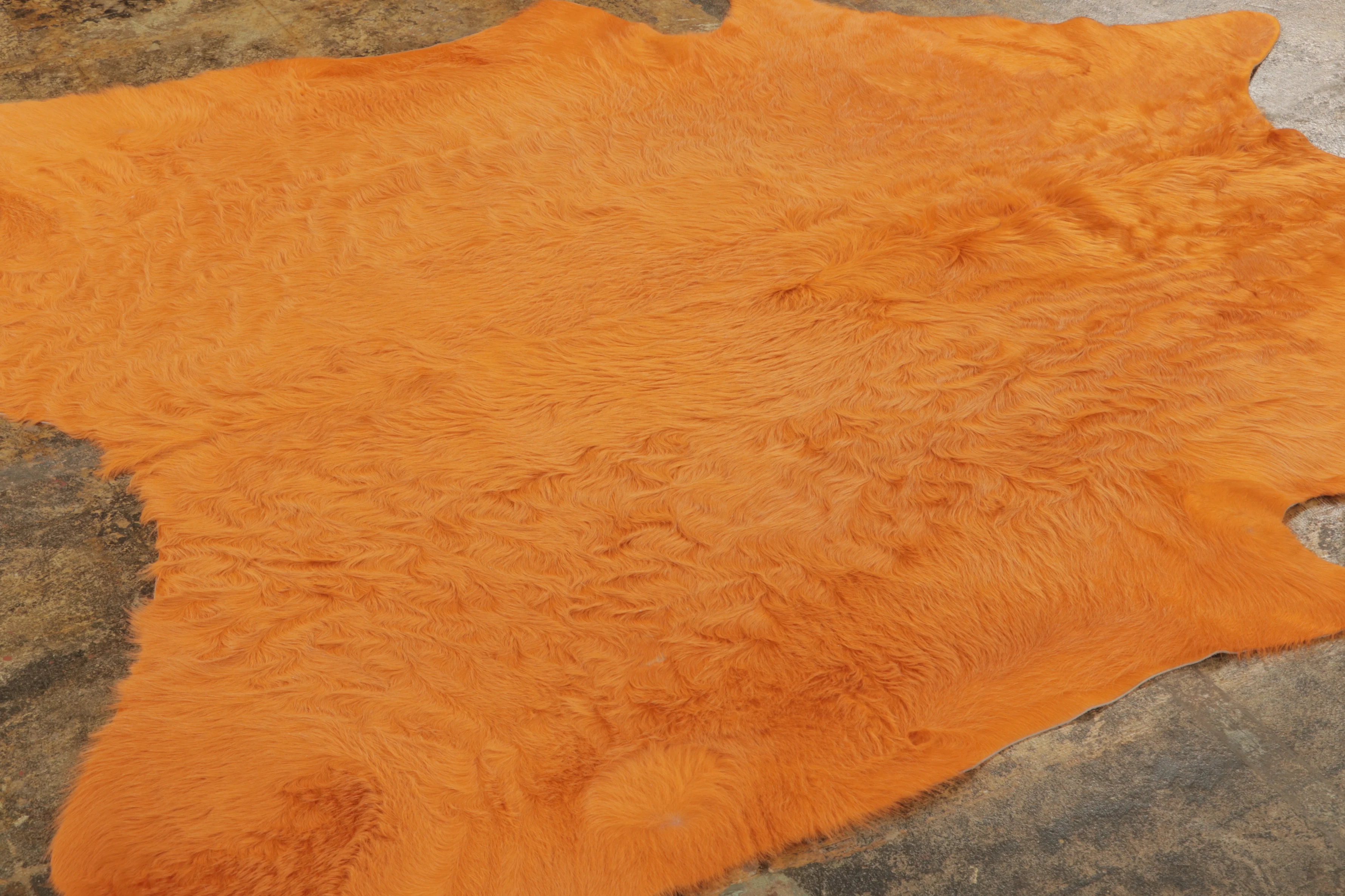 Contemporary Cowhide Solid Rug