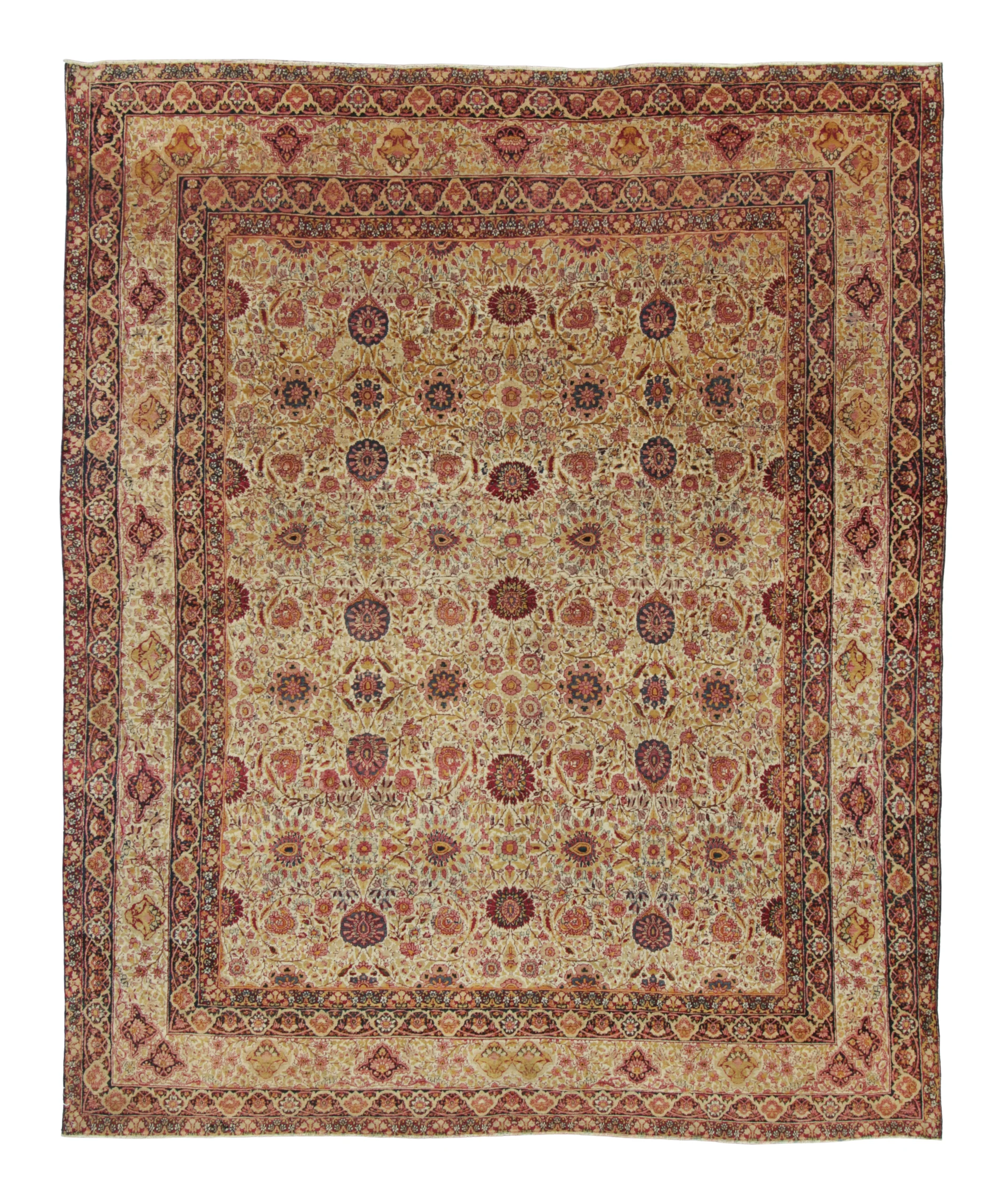 Antique Persian Kashan Rug