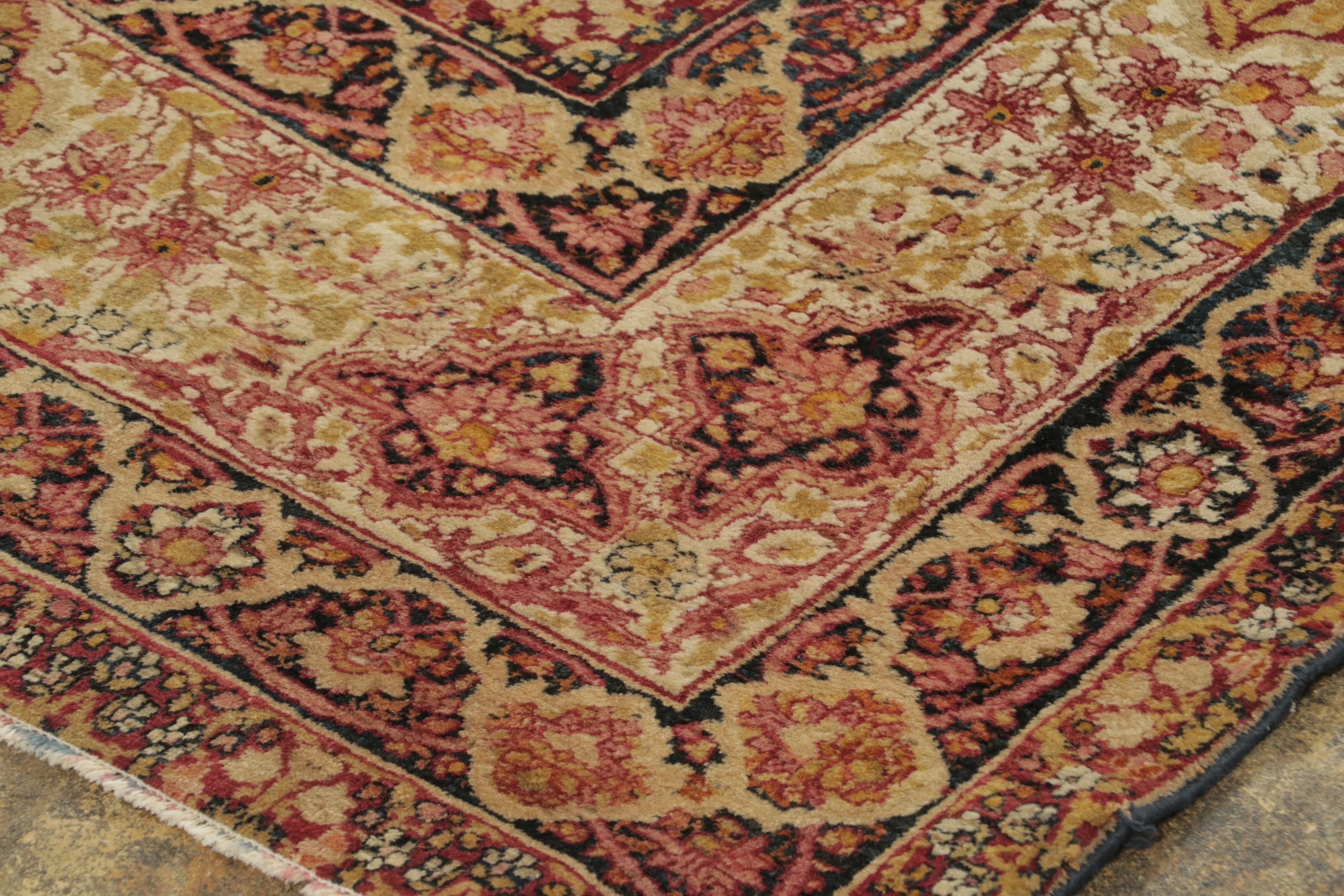Antique Persian Kashan Rug