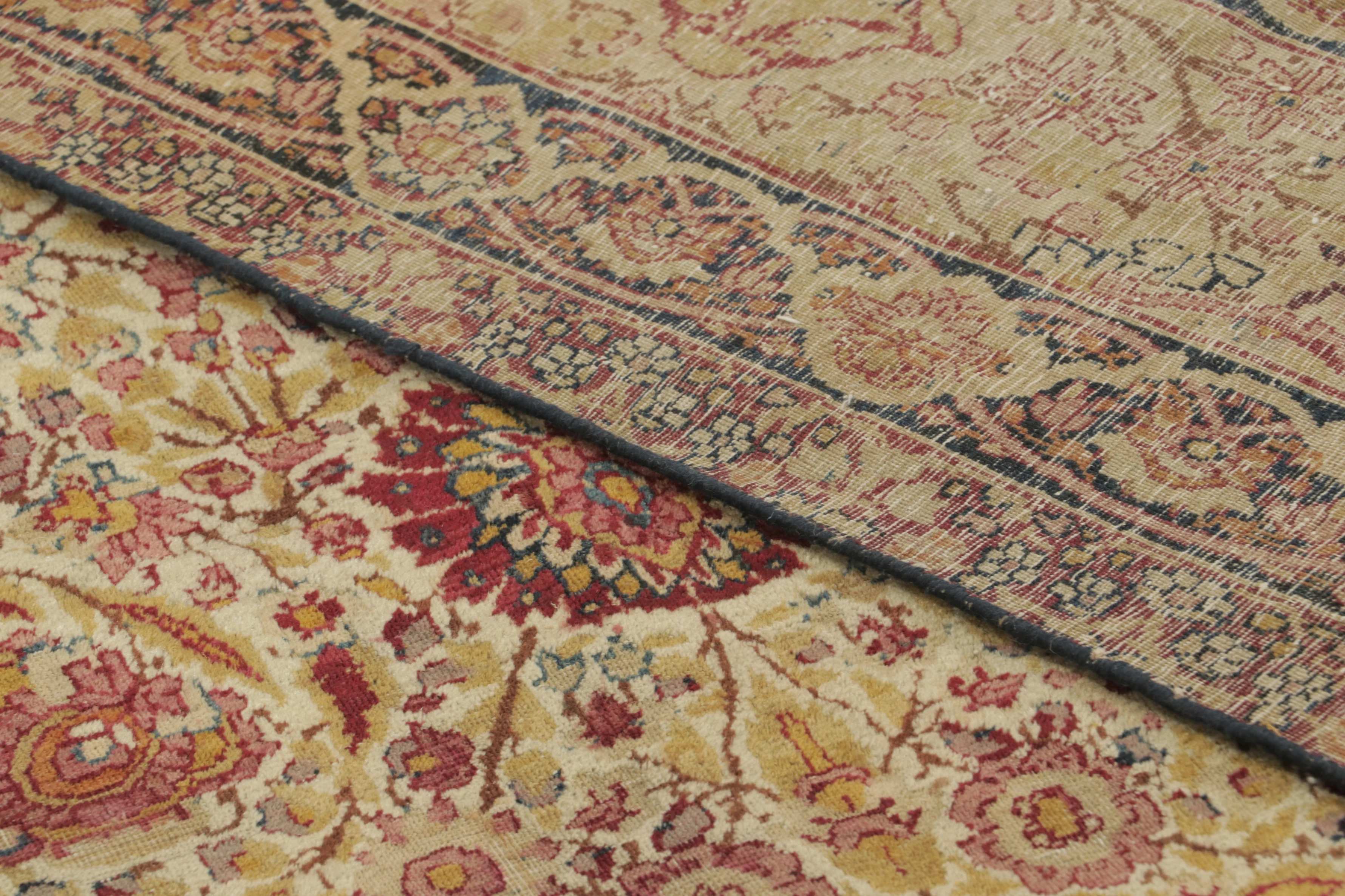 Antique Persian Kashan Rug