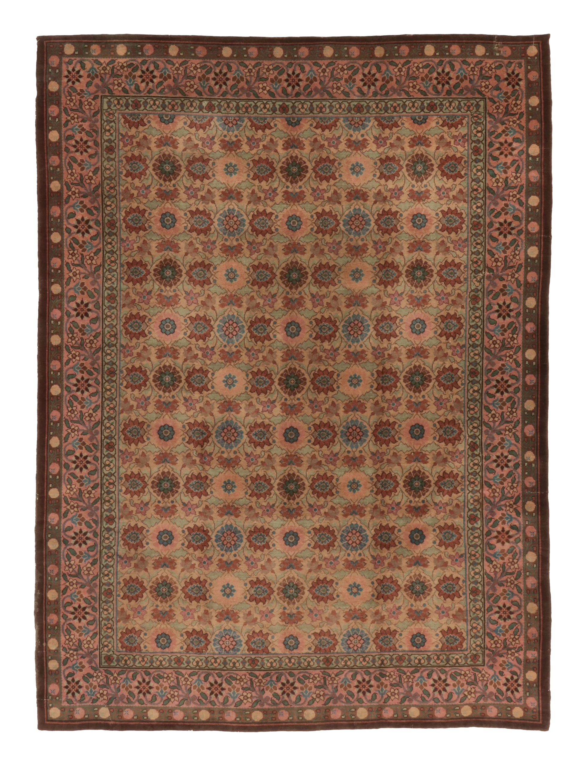 Oversized Antique English Needlepoint Rug