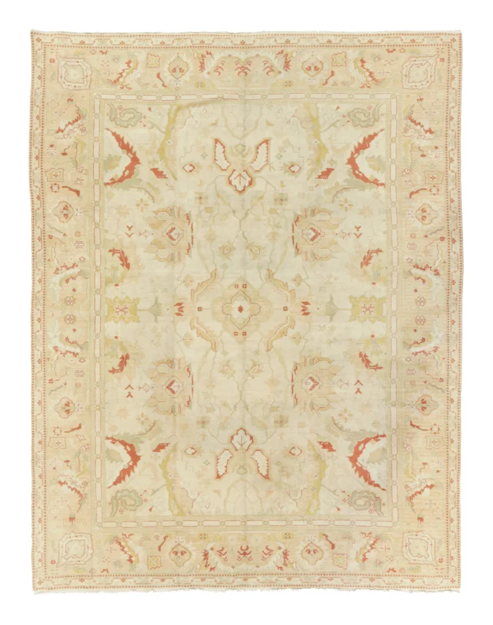 Oversized Antique Portuguese Rug with Floral Motifs & Medallion - Rug & Kilim