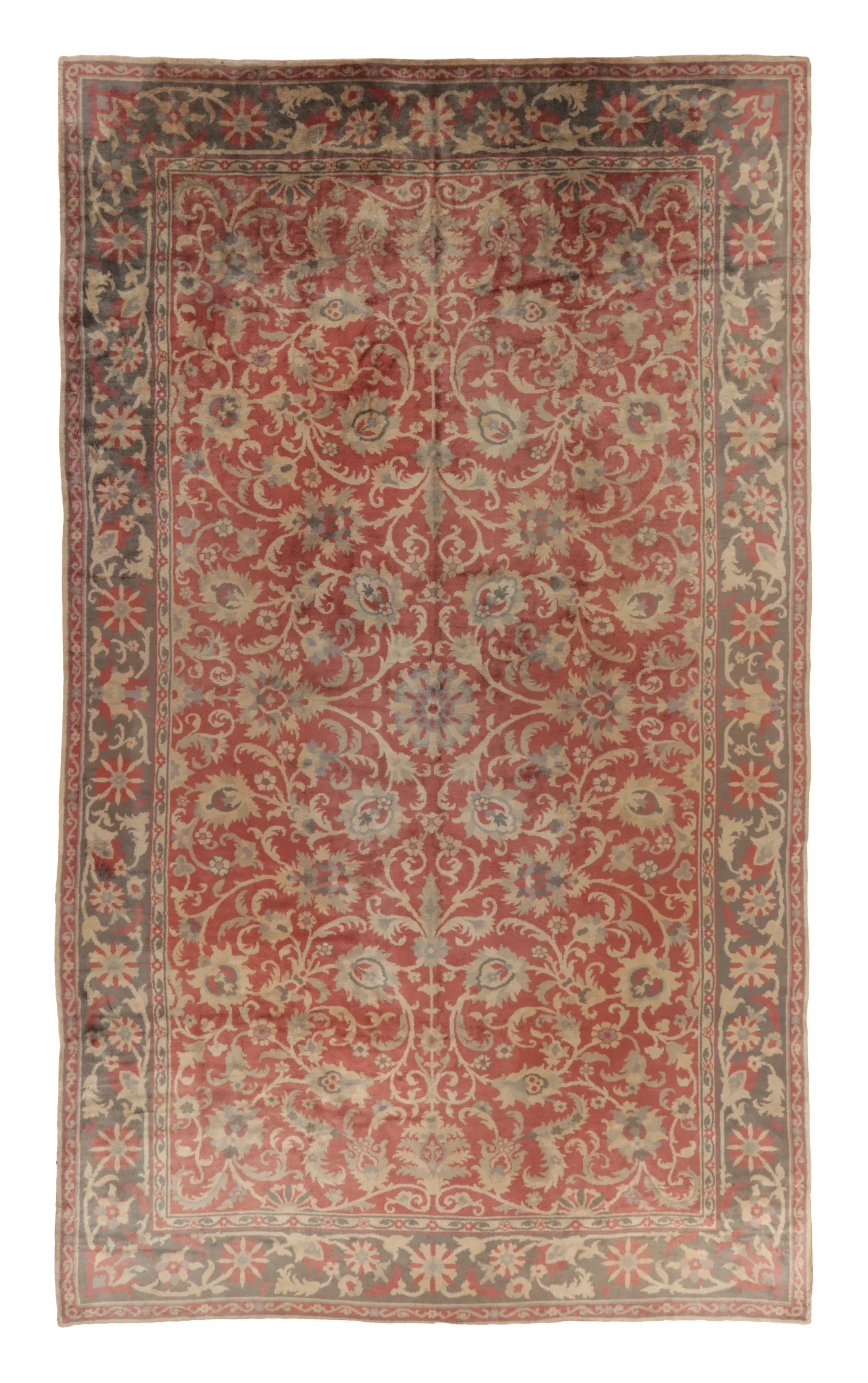 Oversized Antique Spanish Floral Rug