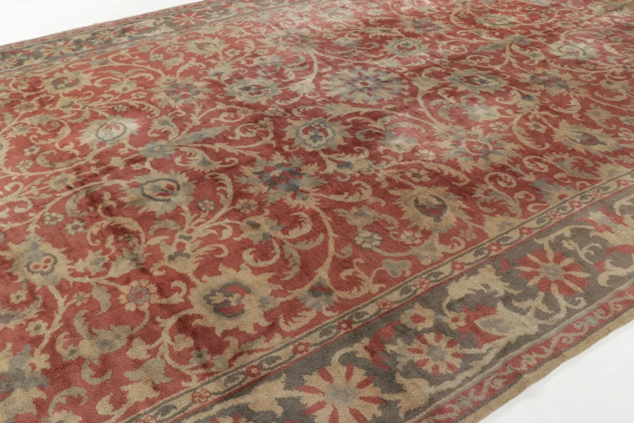 Oversized Antique Spanish Floral Rug