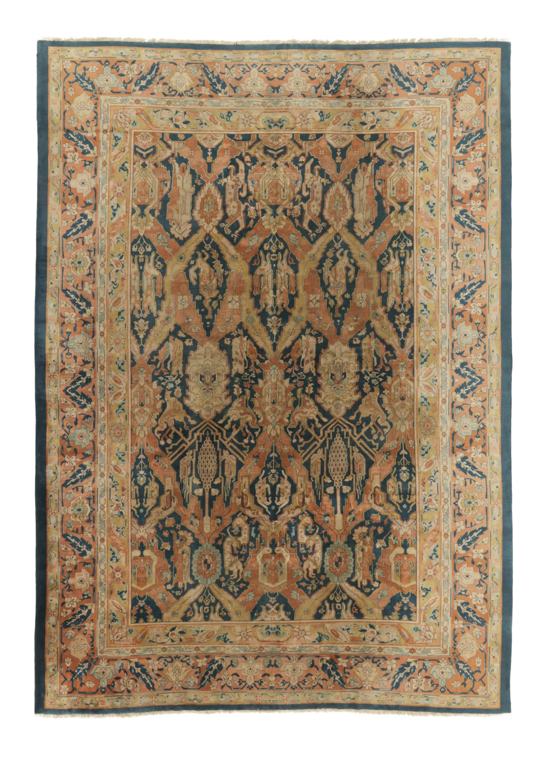 Oversized Antique Agra Rug