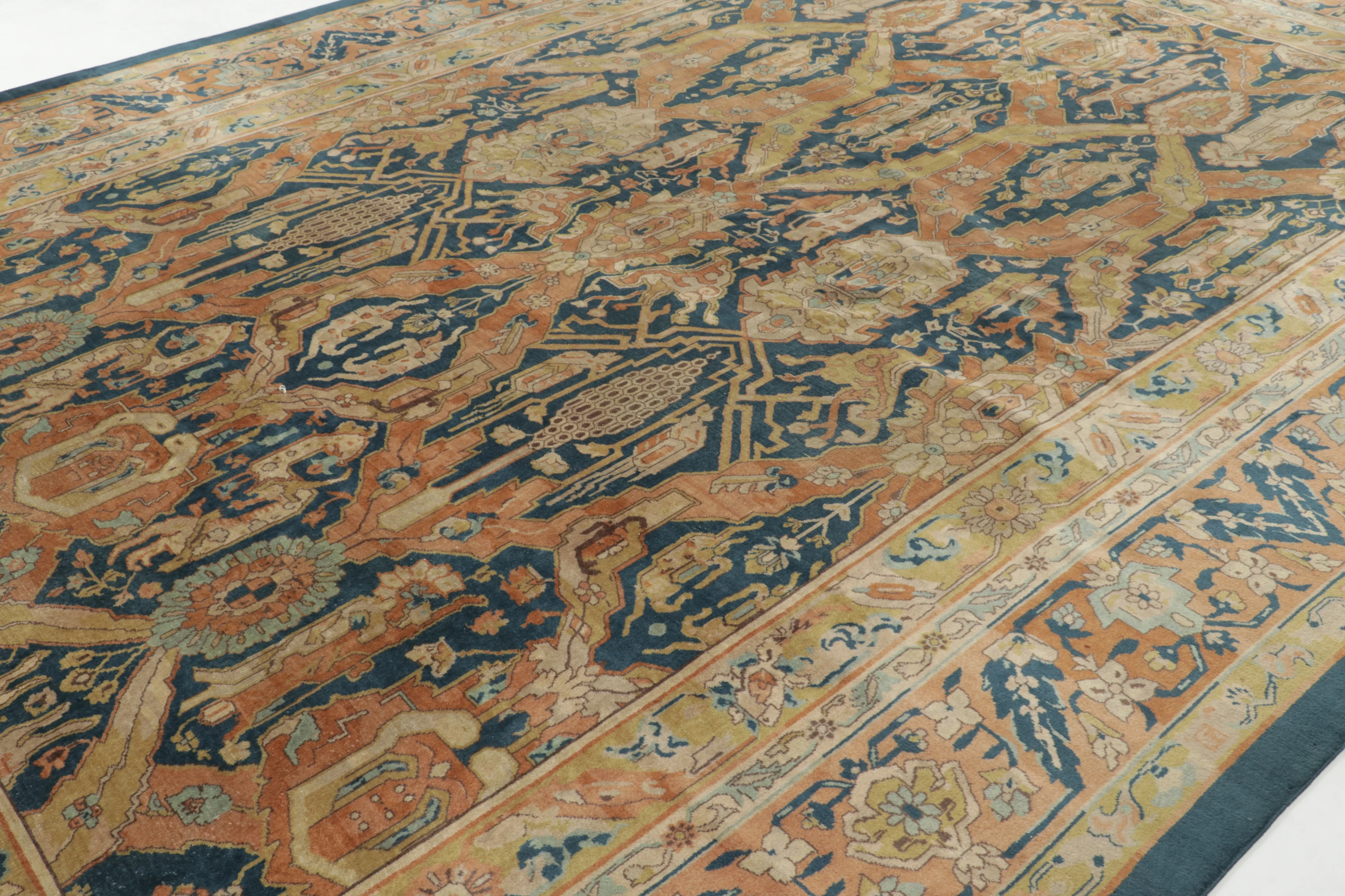 Oversized Antique Agra Rug