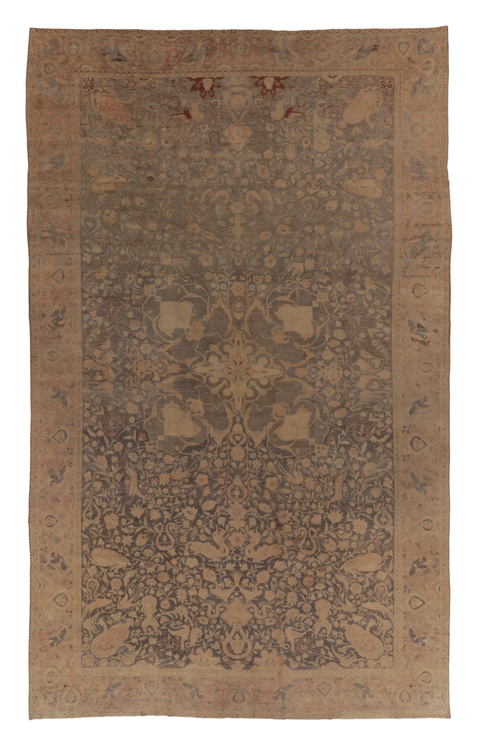 Oversized Antique Persian Tabriz Rug
