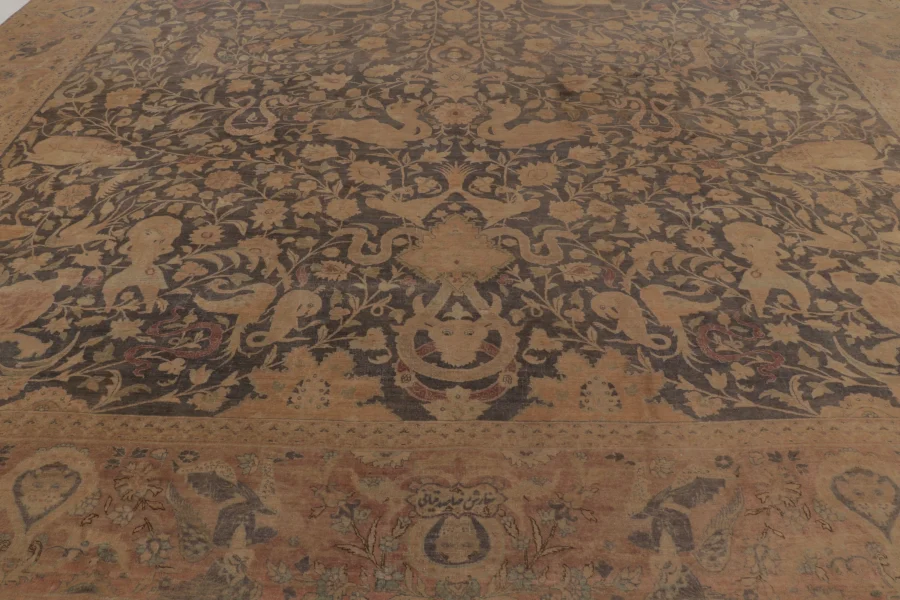 Oversized Antique Persian Tabriz Rug