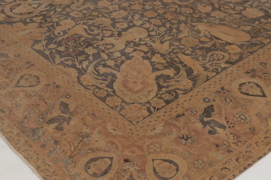 Oversized Antique Persian Tabriz Rug