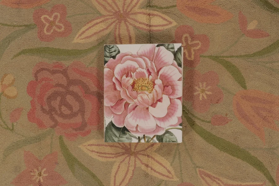 Antique Hooked Floral Rug