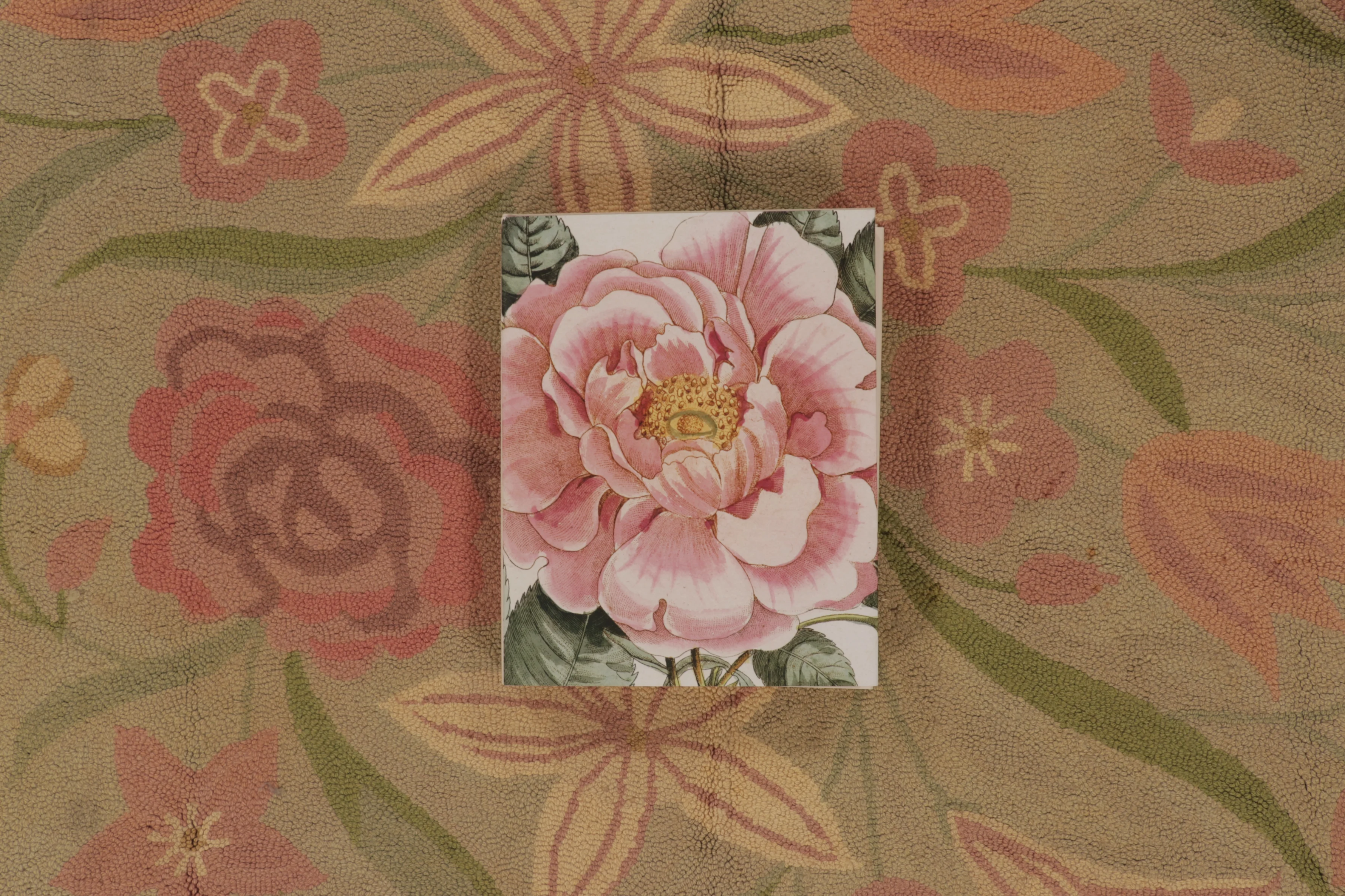 Antique Hooked Floral Rug