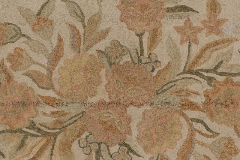 Antique Hooked Floral Rug