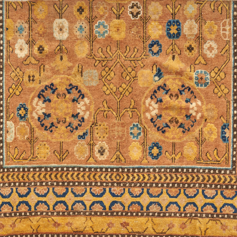 Antique Chinese Gansu Rug Fragment