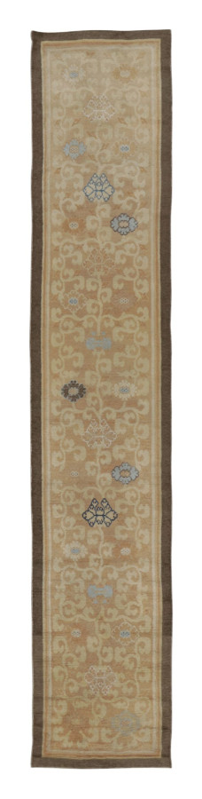 Antique 17th Century Chinese Ming Runner with Lotus & Peony Design - Rug & Kilim