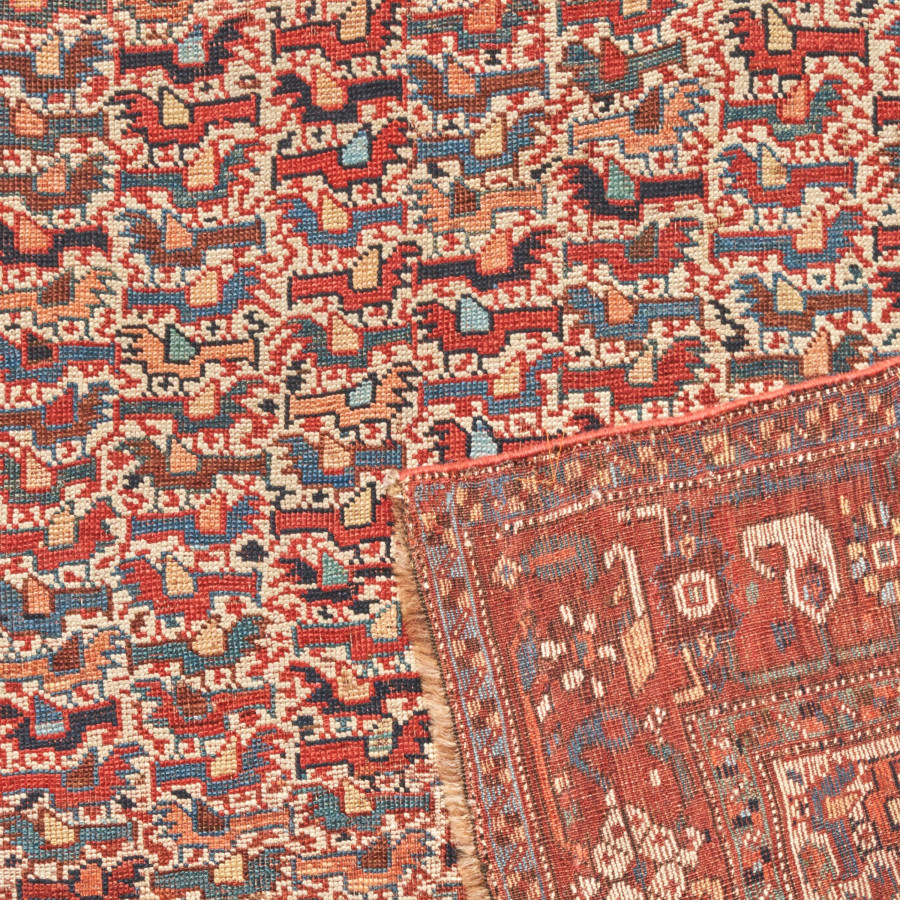 Antique Persian Khamseh Rug