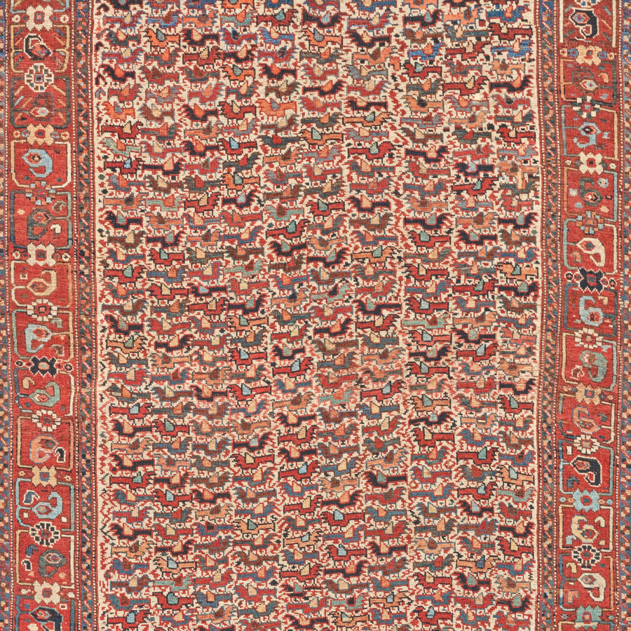 Antique Persian Khamseh Rug