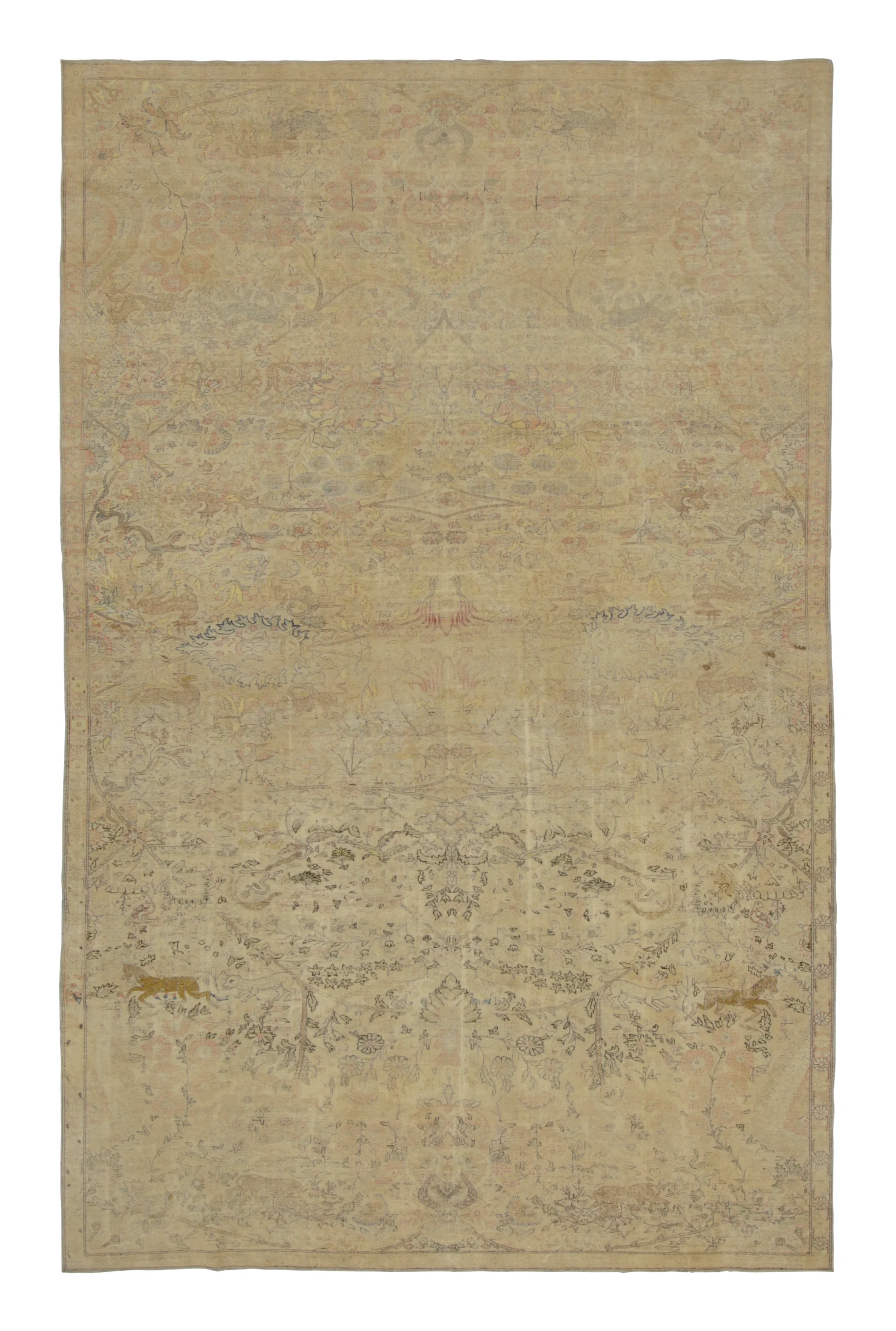 Antique Turkish Distressed Rug