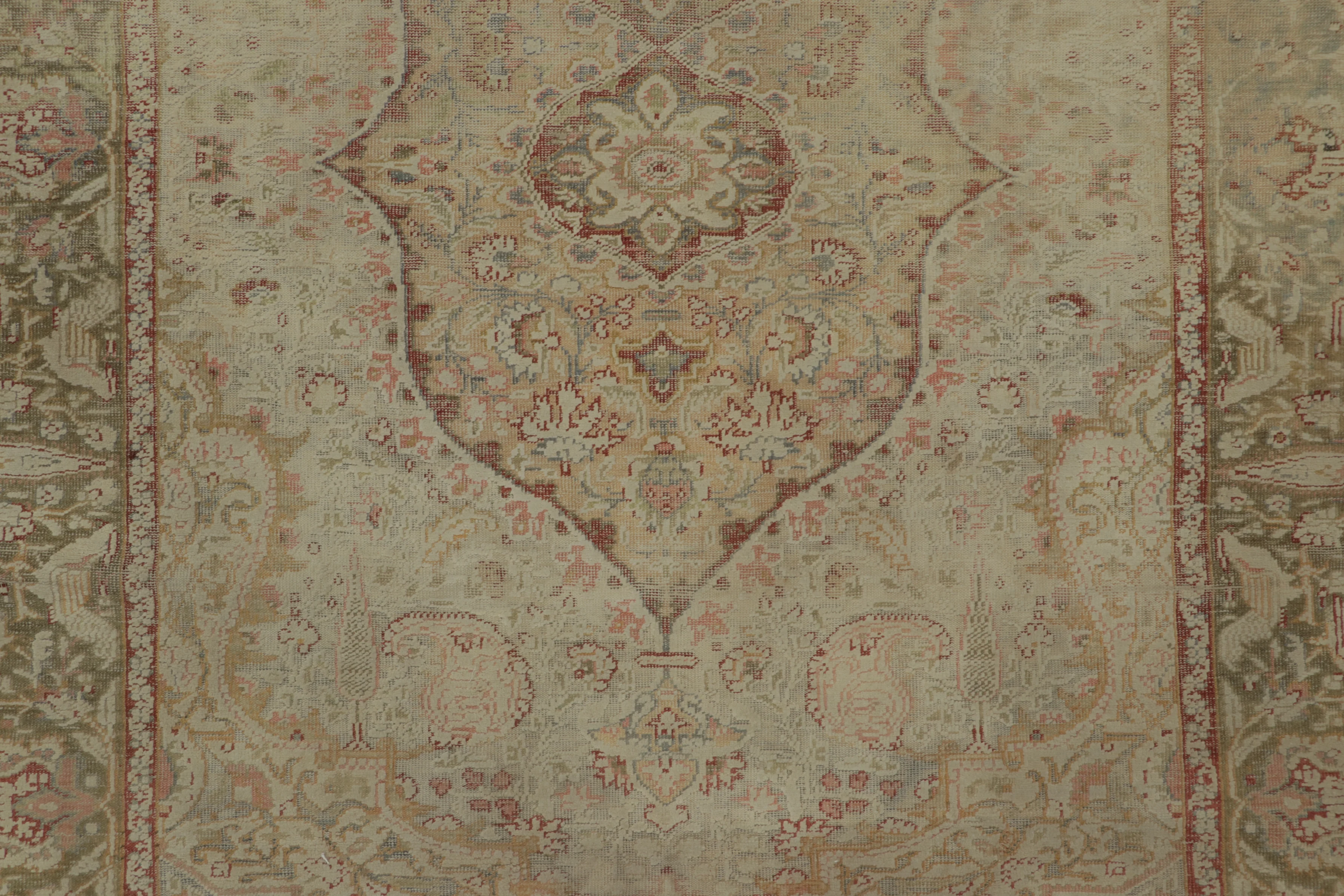 Antique Turkish Floral Medallion Rug