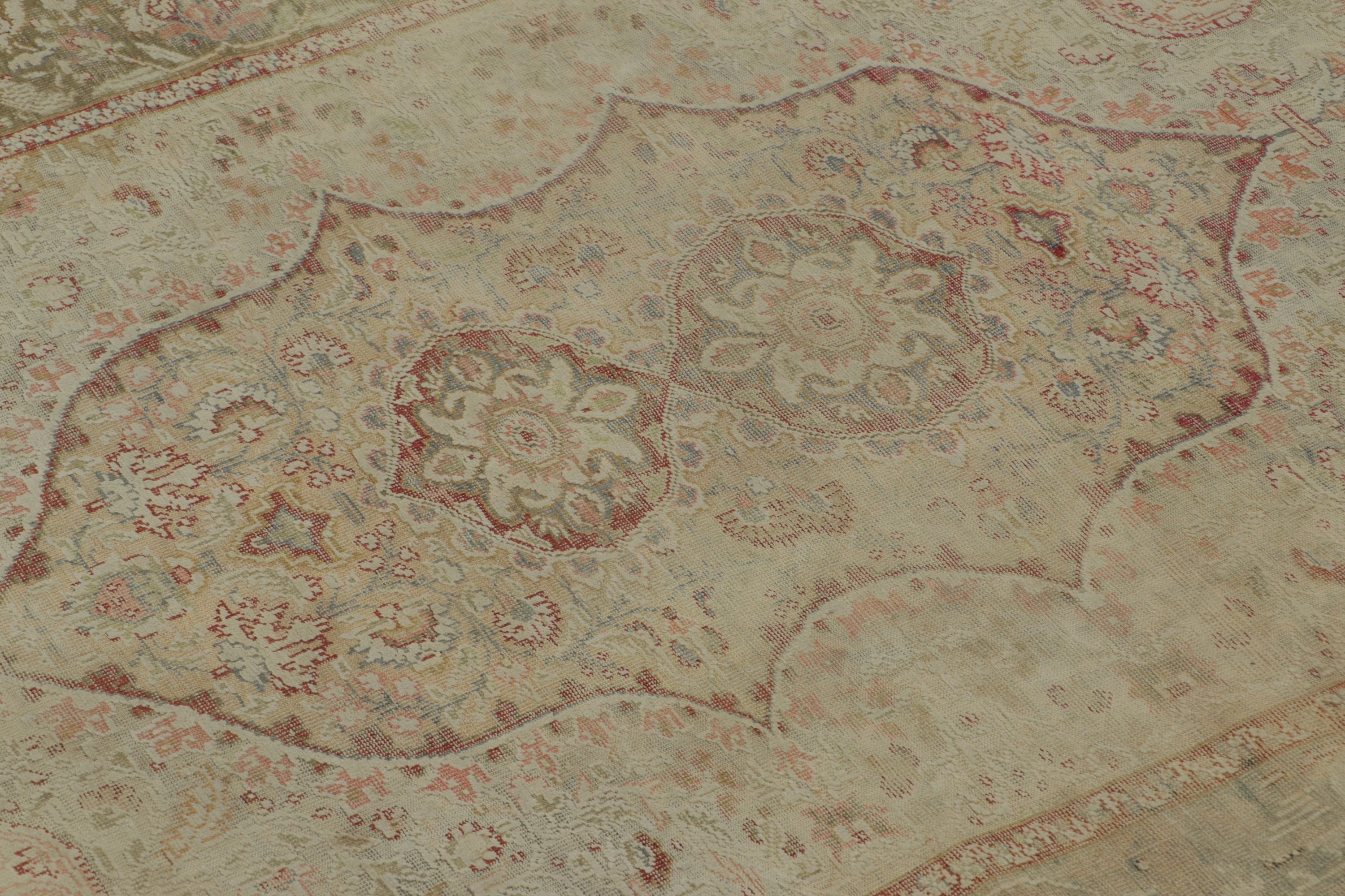 Antique Turkish Floral Medallion Rug