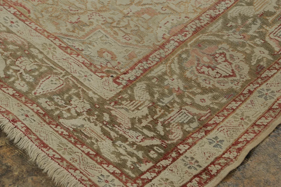 Antique Turkish Floral Medallion Rug