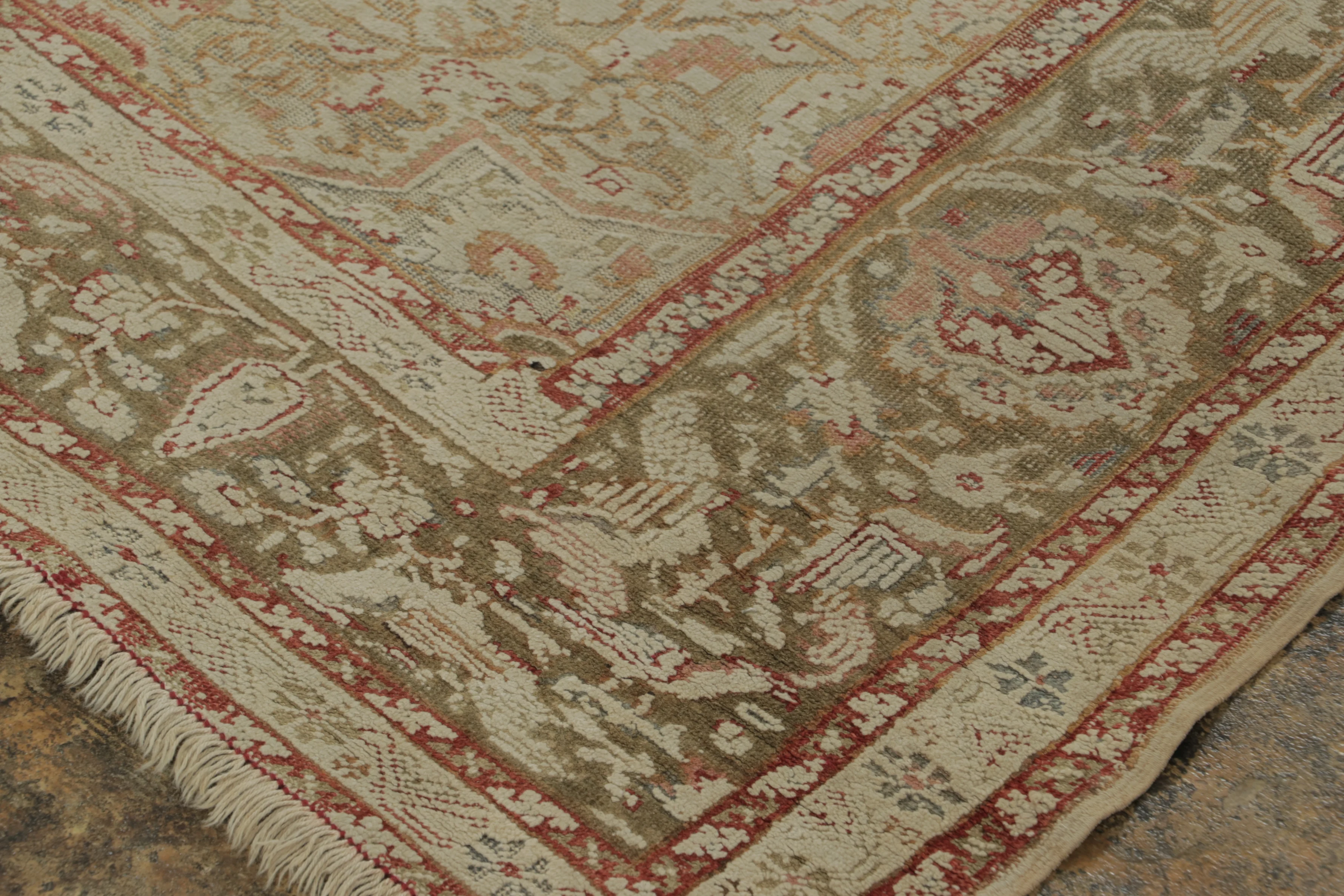 Antique Turkish Floral Medallion Rug