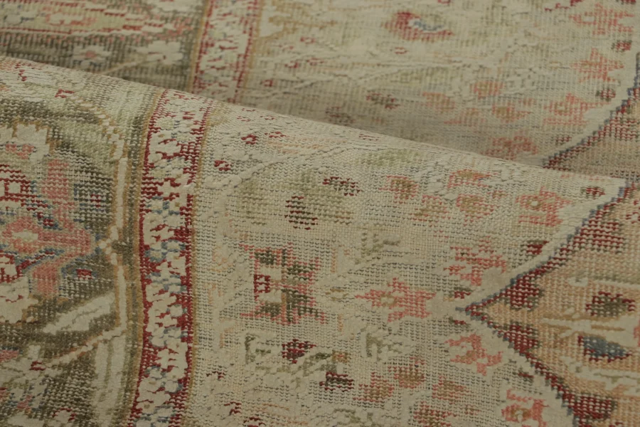 Antique Turkish Floral Medallion Rug