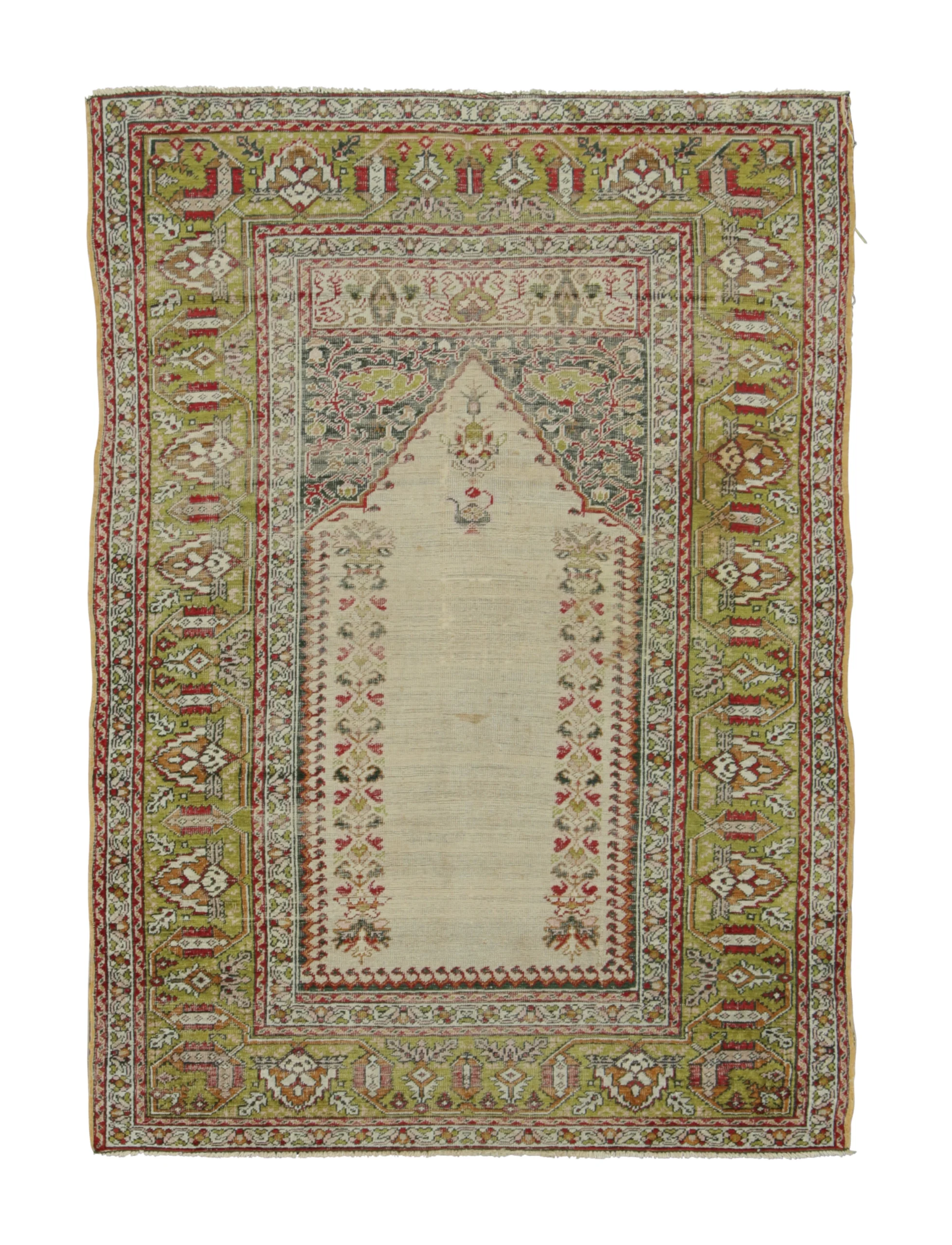 Antique Turkish Floral Rug