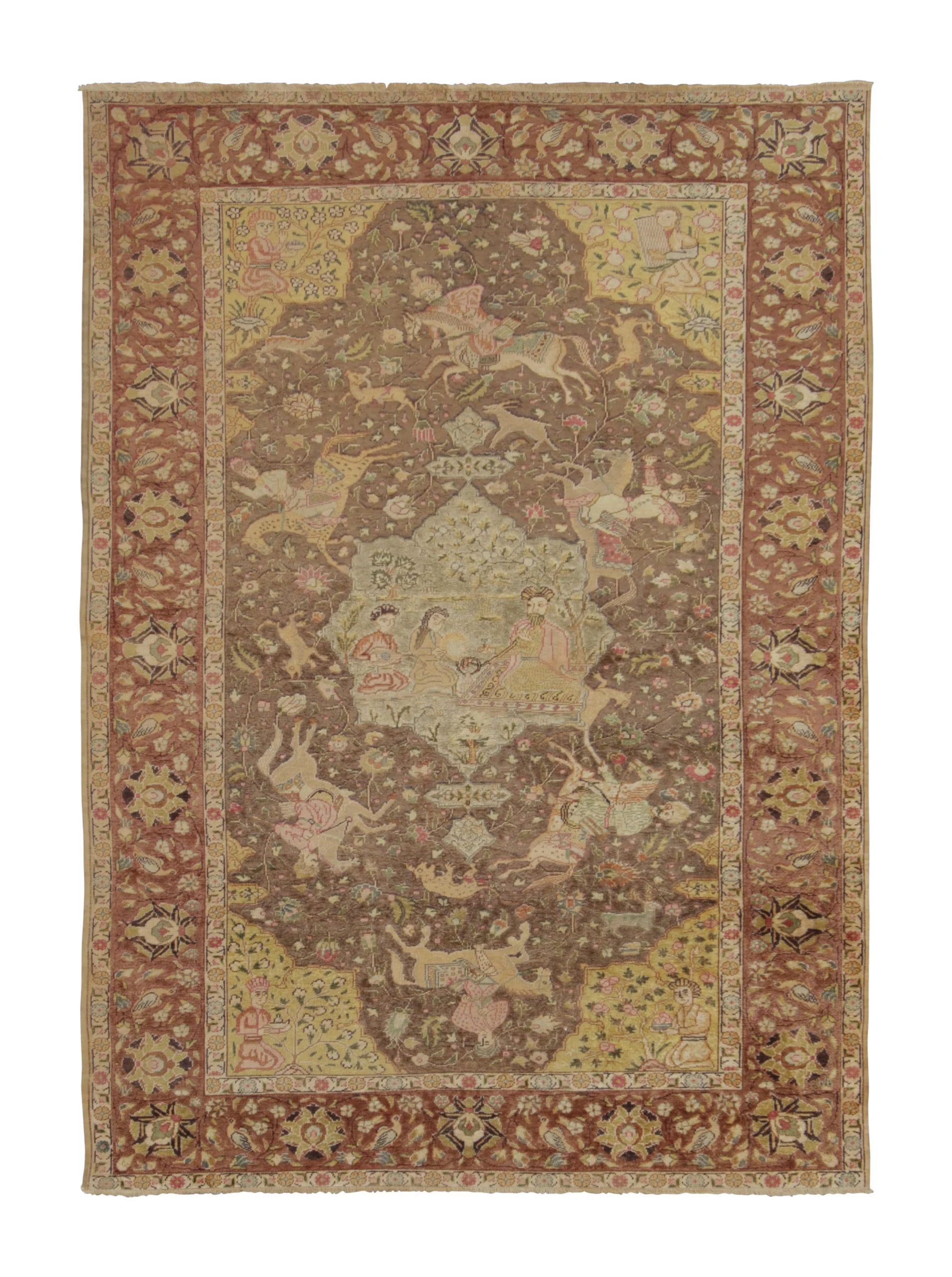 Antique Turkish Pictorial Rug