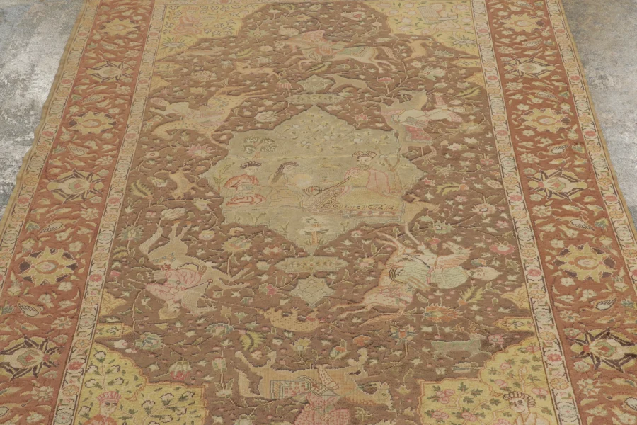 Antique Turkish Pictorial Rug