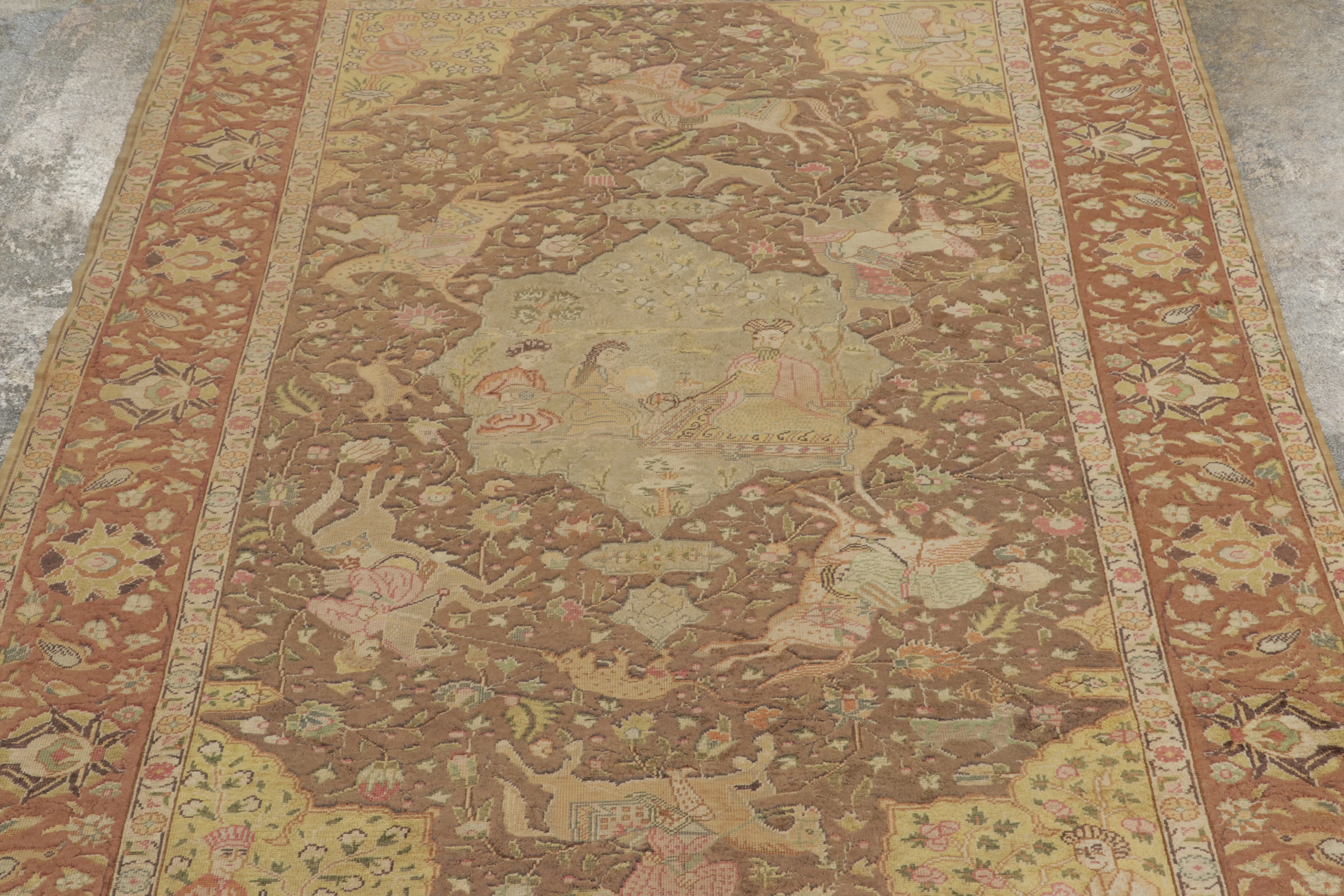 Antique Turkish Pictorial Rug