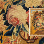 Antique 17th Century French Beauvais Tapestry with Floral Vase - Rug & Kilim, NO. 36829