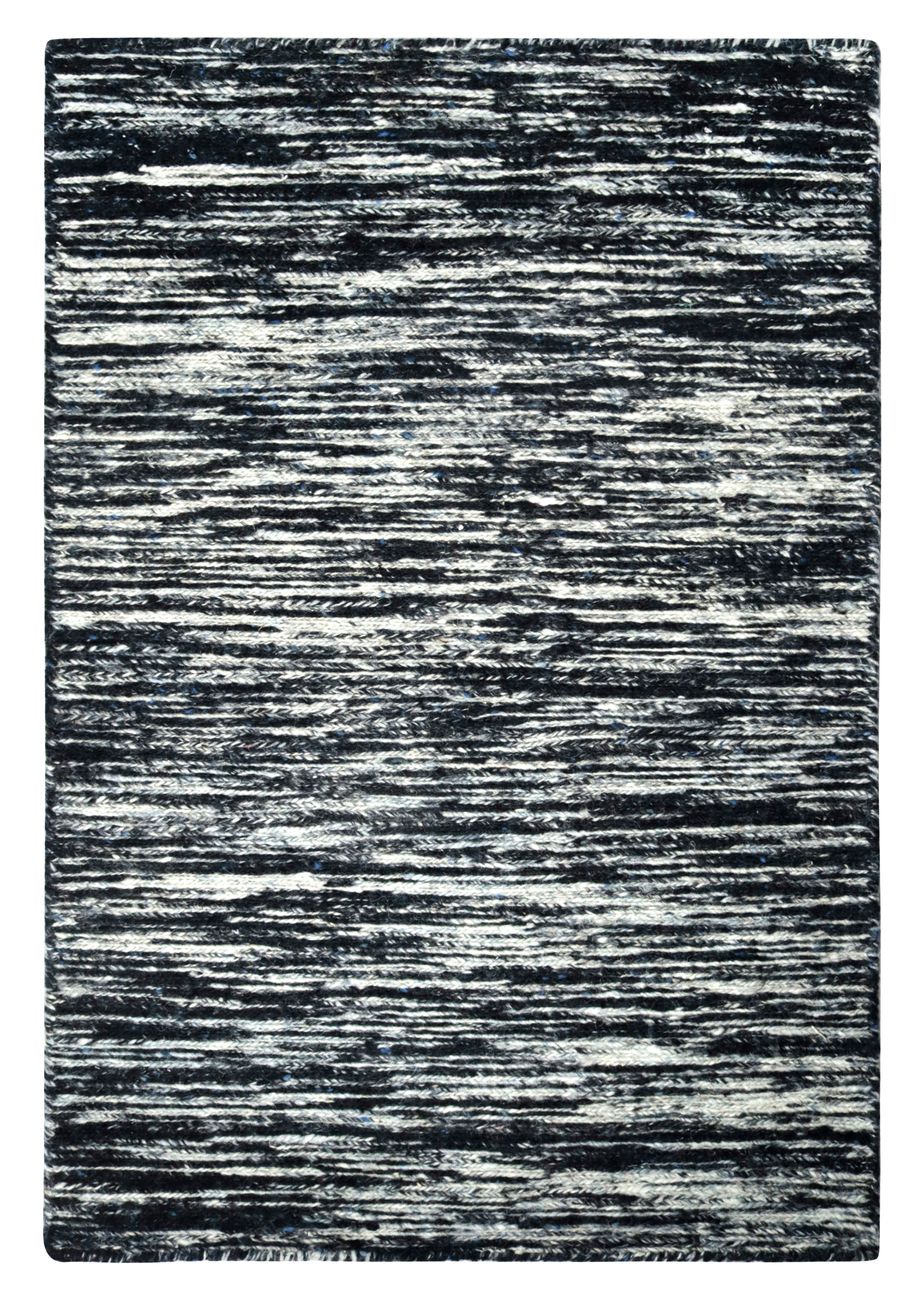 Rug & Kilim’s Contemporary Textural Rug with Blue & White Stripes