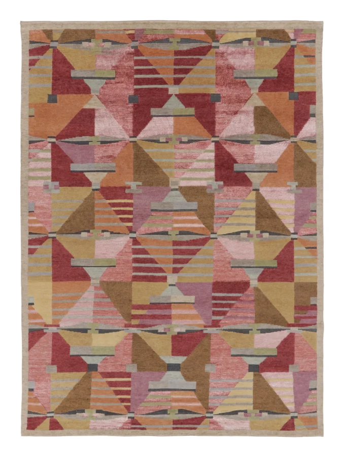 Rug & Kilim’s Oversized Scandinavian Rug with Polychromatic Pattern